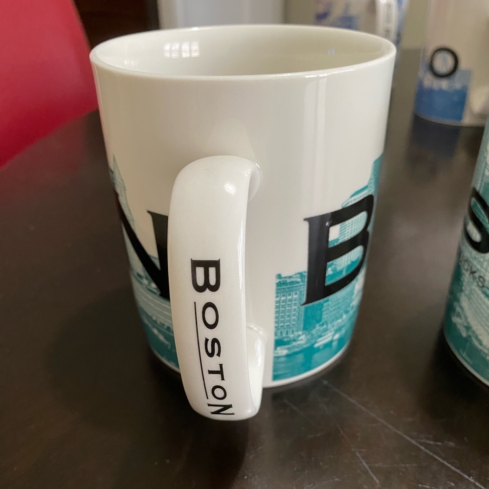 2 Starbucks Boston mugs skyline series